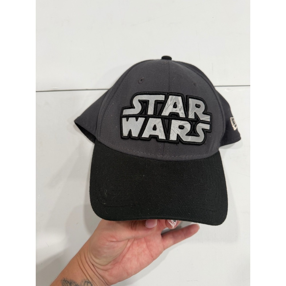 New Era 39THIRTY Star Wars Galactic Empire Logo Hat Grey Black OSFM Cap